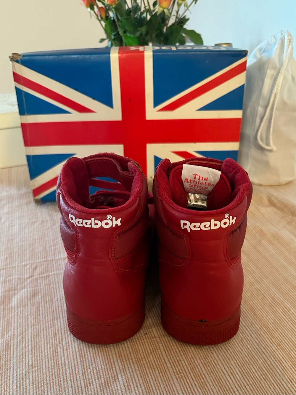 Reebok Red High-Top EX-O-FIT 500 Sneakers - Picture 2 of 6